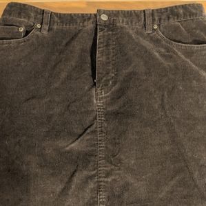 5/$25 LL Bean Brown Corduroy Skirt